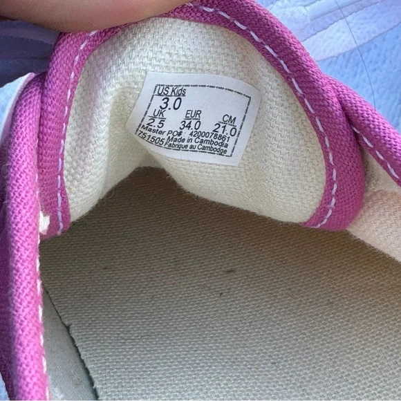 Vans Girls Heritage Shoes-Size 3, Pink NWOT Canvas Sneakers. never worn!! - Picture 6 of 6